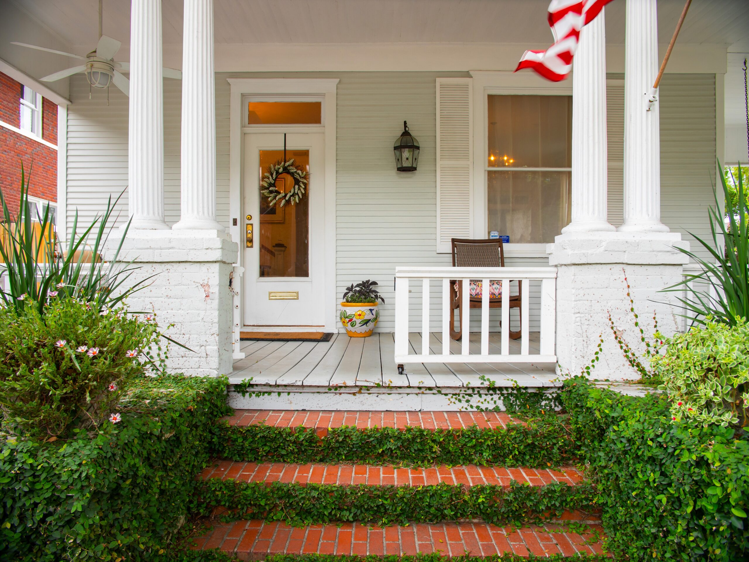 home american flag real estate house 